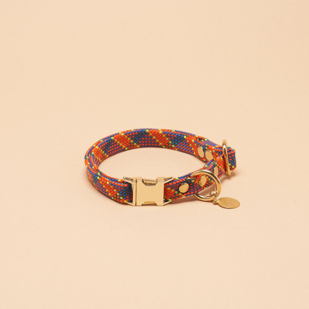 Saimin Flat Rope Collar - Orange