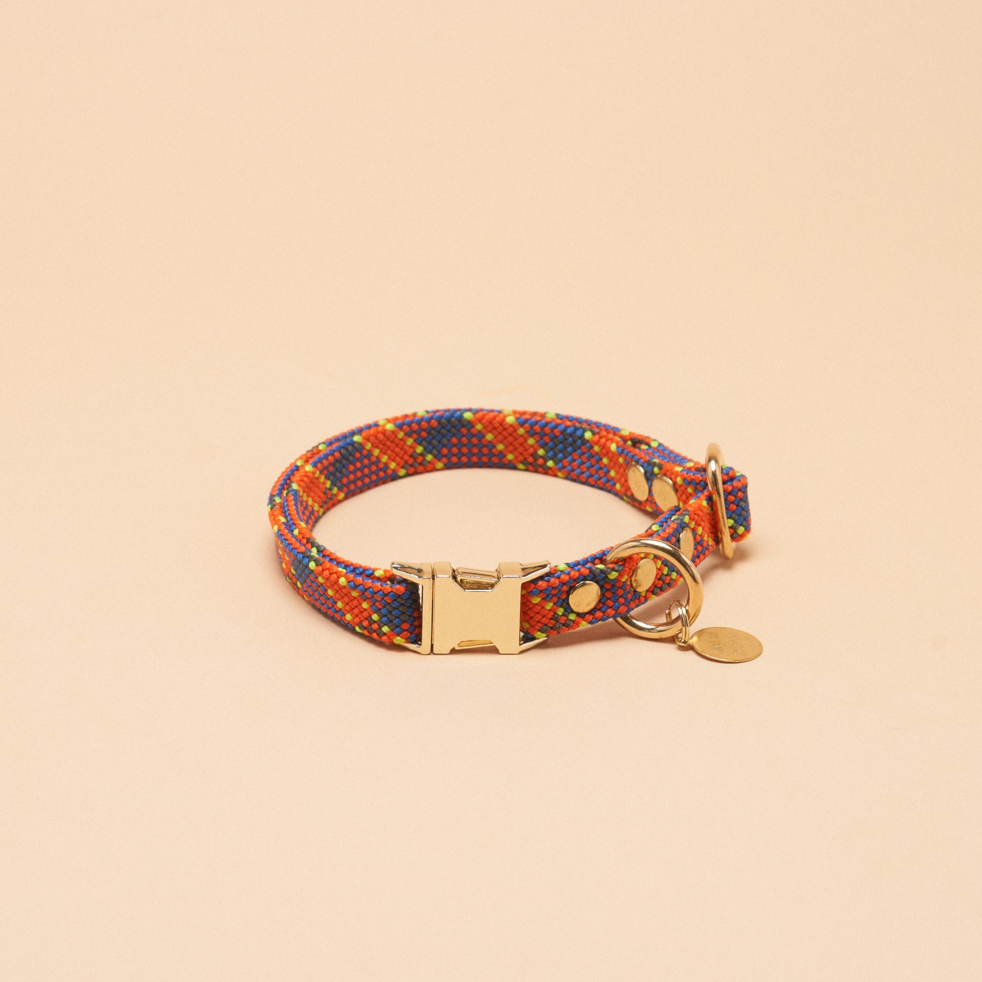 Saimin Flat Rope Collar - Orange