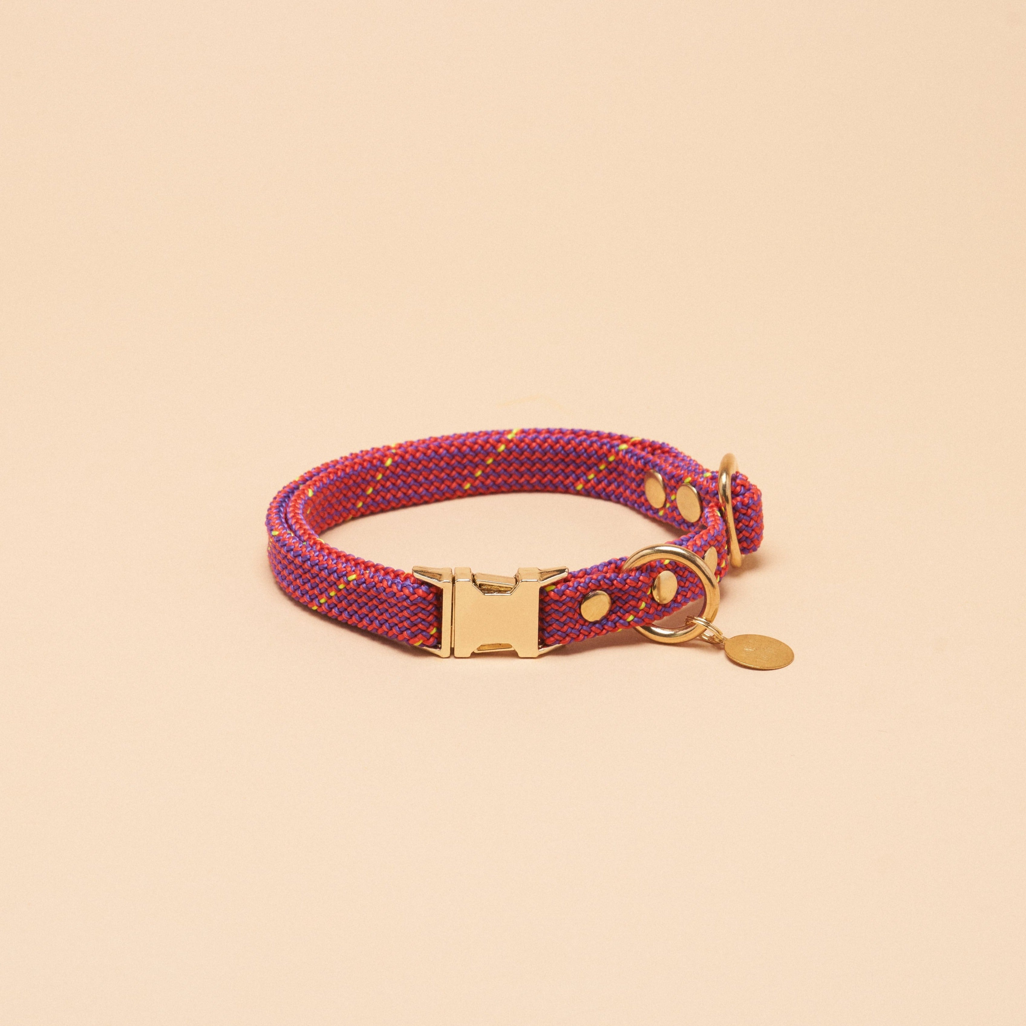 Saimin Flat Rope Collar - Pink