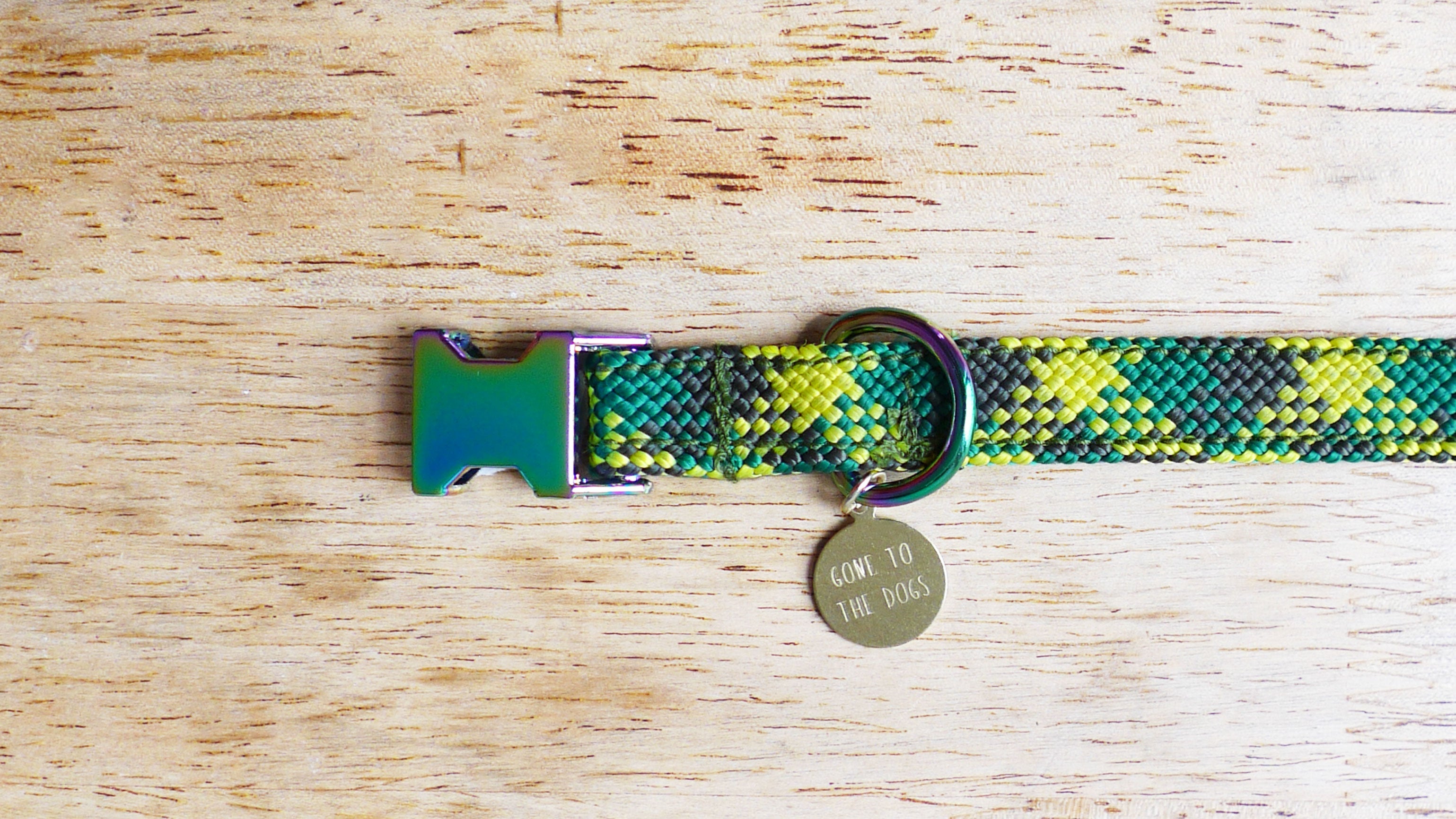 Saimin Flat Rope Collar - Green