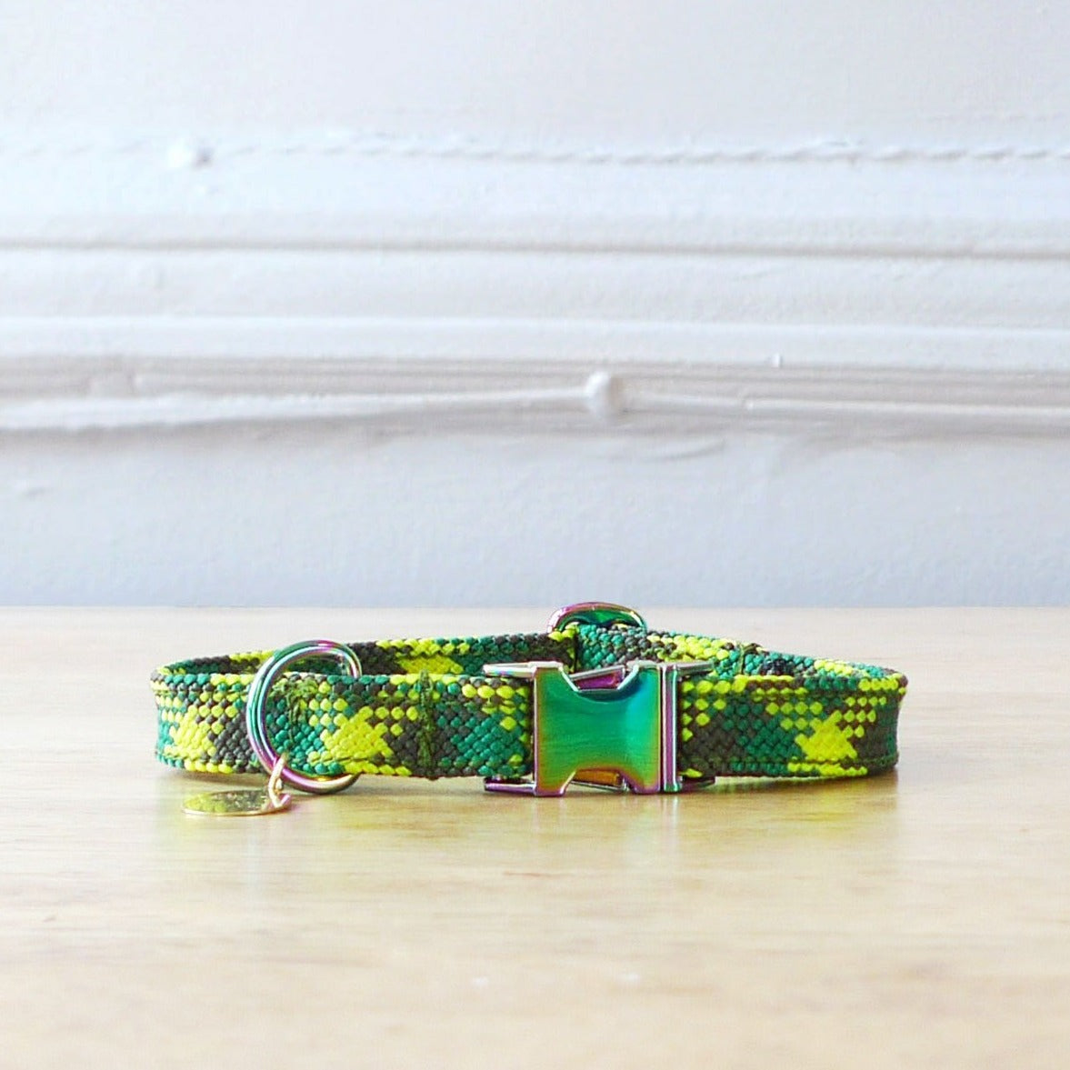 Saimin Flat Rope Collar - Green