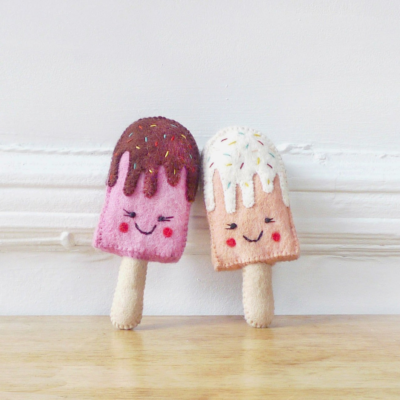 Peach Popsicle Squeaker Toy